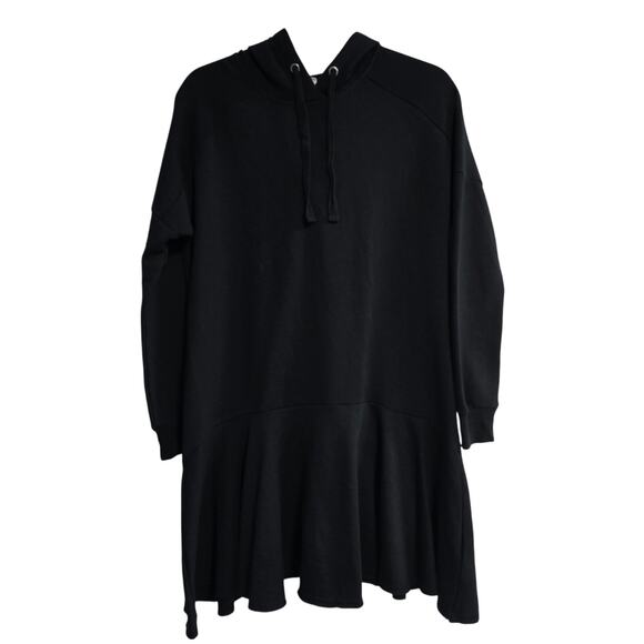 CASLON Black Hoodie Long Sleeve Flounce Above the Knee Dress Size XS - Picture 1 of 7